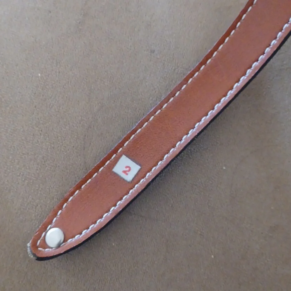 Landrex Vintage Belt brown Western Leather Made In France Y2k country Festival